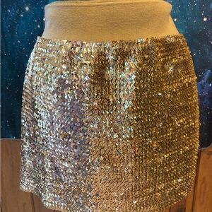 Sequin Gold Mini Skirt